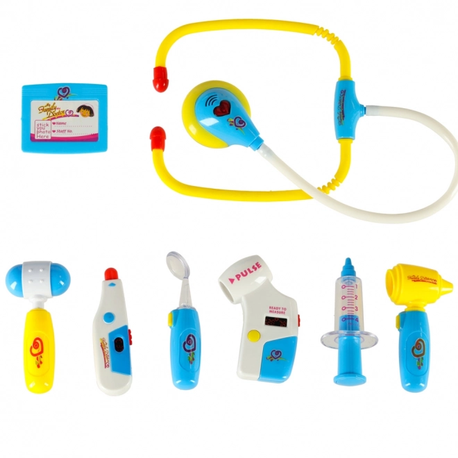 Kinder doktersset in koffer - blauw