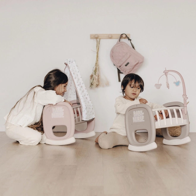 Smoby Baby Nurse Wiege mit Mobile für Puppen