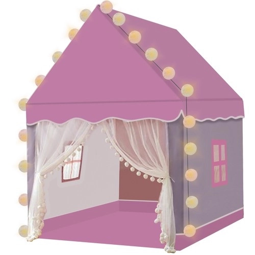 Children's pink tent with led lights
