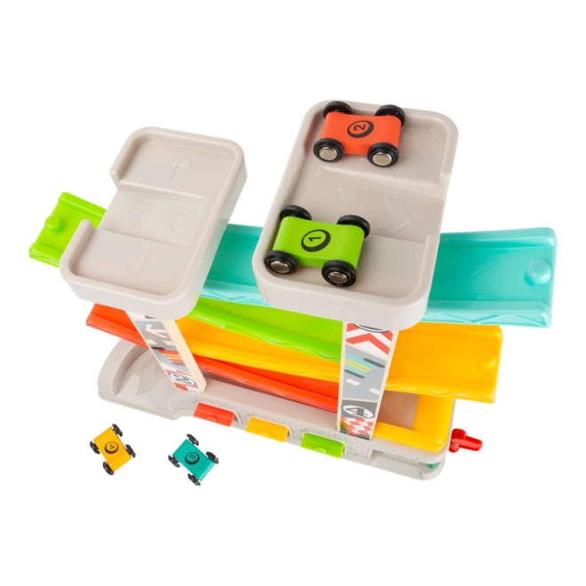 Racing Track with Parking and Garages