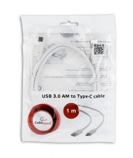Câble USB 3.0 C AM vers CM 1m blanc