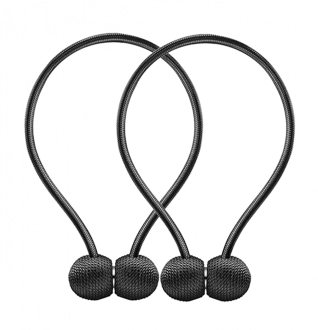 Attache pour rideaux noire