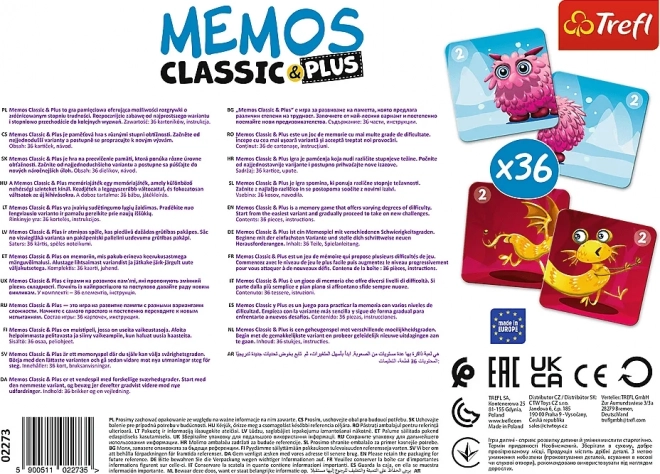 Pexeso Klassiek & Plus Schattige Monsters 3in1