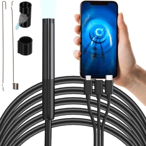 Endoscopische inspectiecamera 2 m BIGSTREN Full HD met LED en adapters