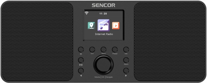 Internet radio Sencor met 2x10W, WiFi, FM, DAB+, USB en LCD-display