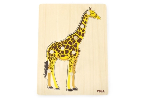 Puzzle à encastrer en bois Girafe VIGA