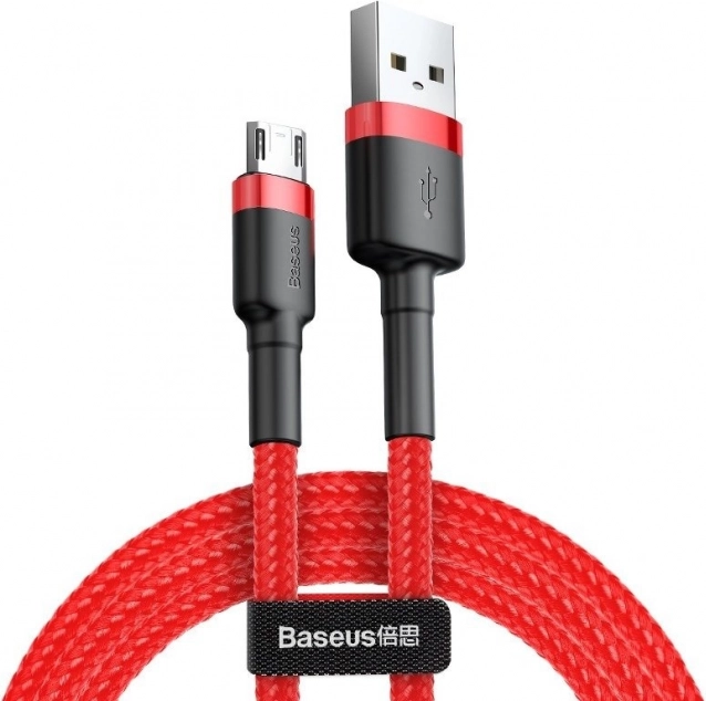 Charging and data cable micro USB BASEUS Cafule 2 m, 1.5 A, red