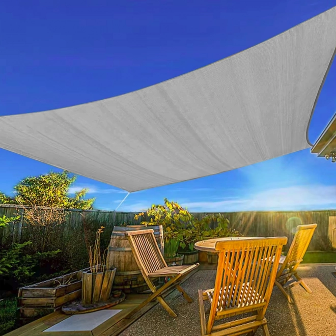Vierkante schaduwdoek met waterdicht dak 4x4m ModernHome - grijs