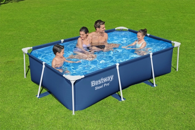DeluxeJr Steel Pro Rack Zwembad 259x170x61 BESTWAY voor de tuin