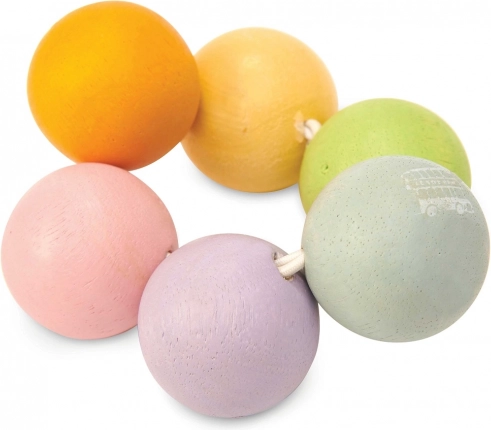 Six smooth beads for gentle gum massage