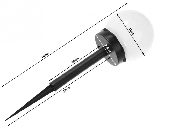 Solar-Gartenlampen Rund Weiß 4er Set