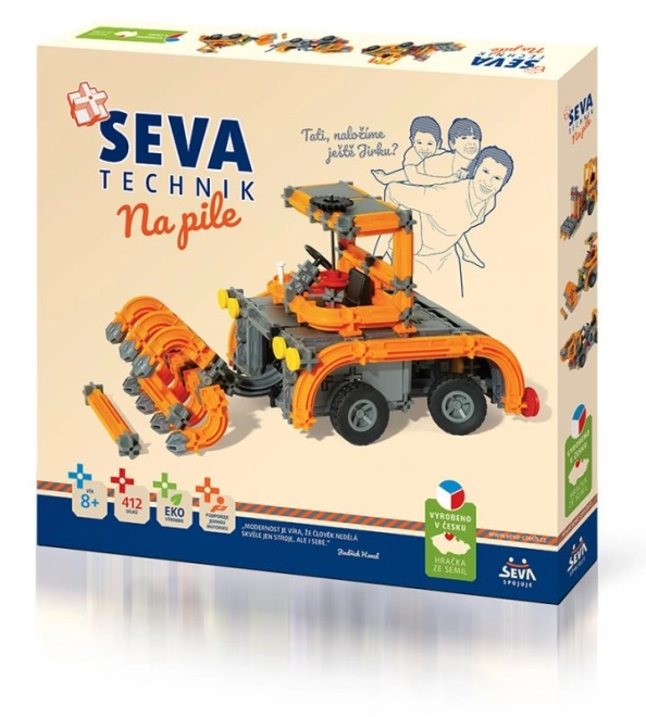 Bouwpakket SEVA TECHNIK Bij de zaagmolen plastic 412 stuks in doos 36x34x5cm
