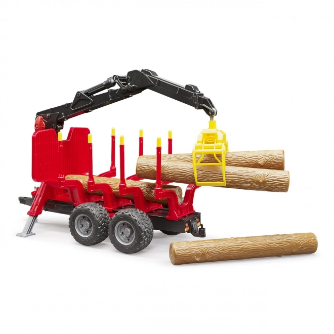 Houttransporteur Bruder met laadarm