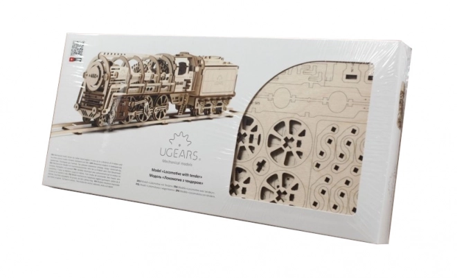 Mechanical Wooden Puzzle UGEARS - Steam Locomotive with Tender