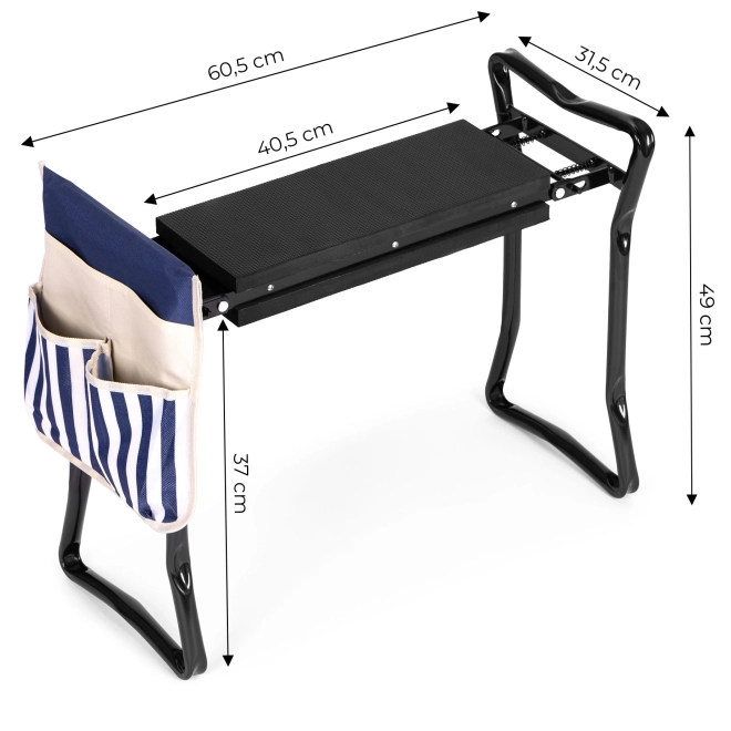Klappbarer Gartenhocker 2-in-1