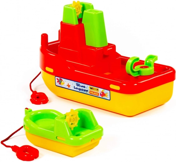 Realistisch slepen van het bootje