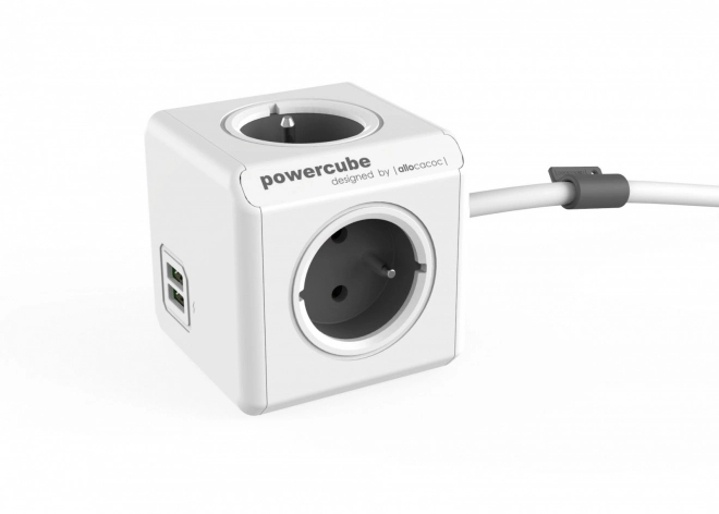 PowerCube Verlengde voedingsstrip USB 1,5 m 2402GY/FREUPC grijs