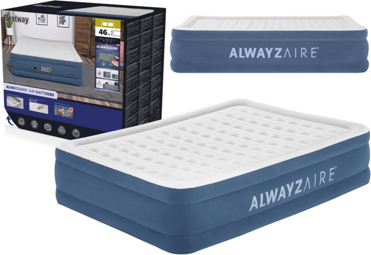 BESTWAY ALWAYZAIRE air mattress 203 × 152 × 46 cm with built-in pump