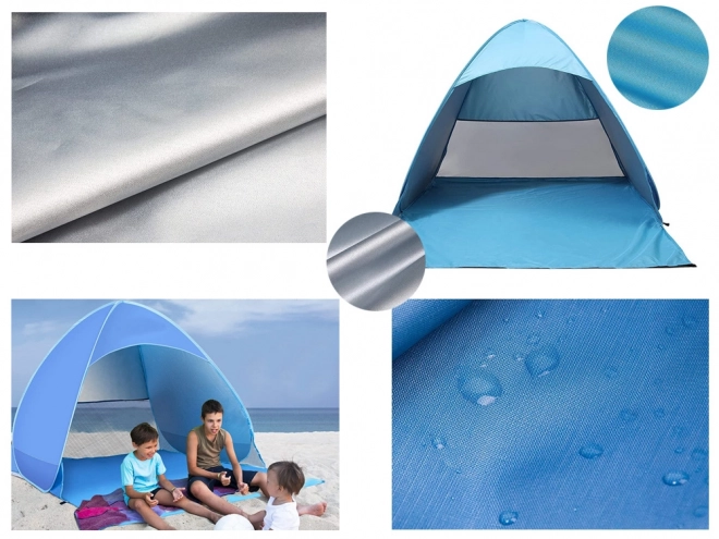 Zelfvouwende strandtent met UV-bescherming
