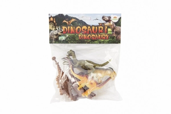 Plastic dinosaurussen 16-18 cm, set van 5 stuks