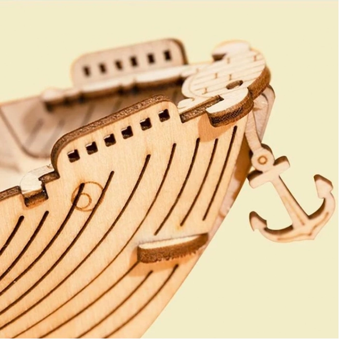 Vissersboot - 3D houten bouwpakket