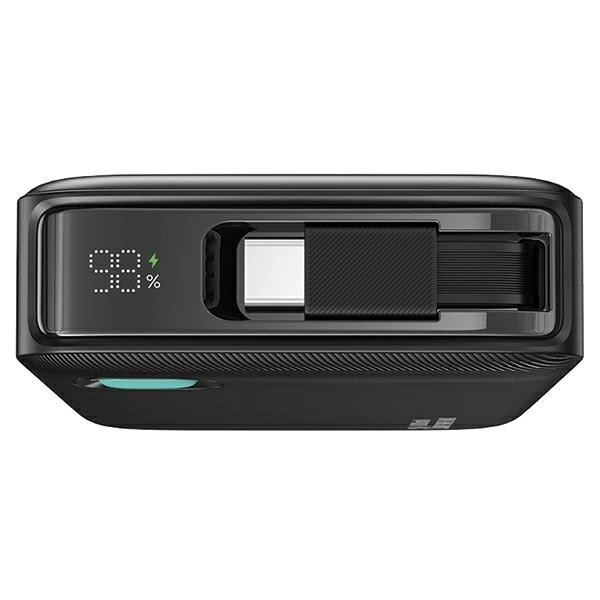 Powerbank met capaciteit van 10000mAh en snelladen van 20W met ingebouwde USB-C kabel