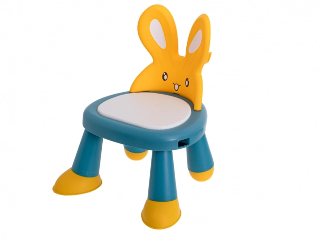Stoelen om te voeden en spelen geel en blauw