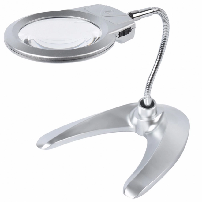 Loupe de bureau avec 2 LED 2x 6x bras réglable