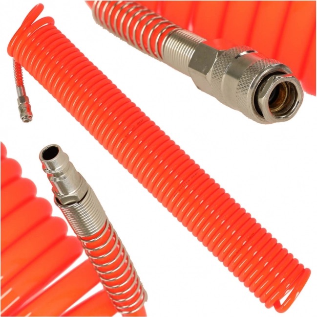 Spiraalslangen pneumatische slang voor compressor 12 mm, 15 m Kafuwell