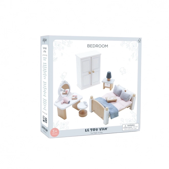 Meubelset voor slaapkamer voor poppenhuis
