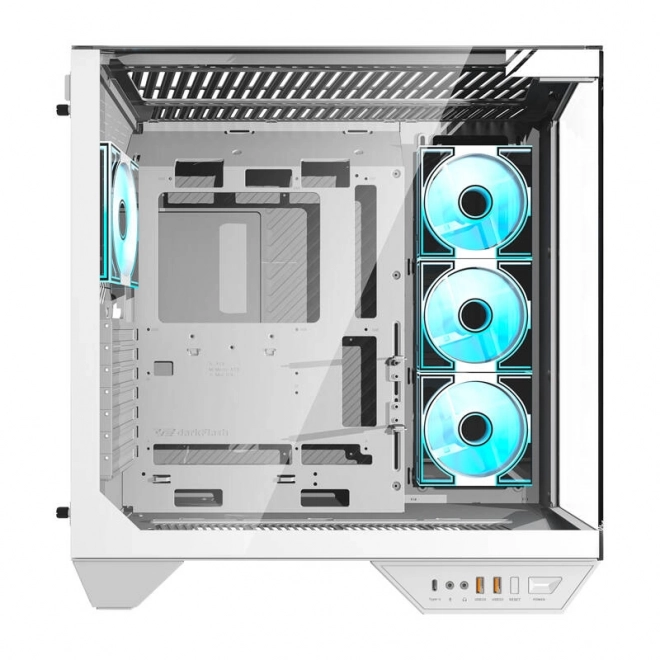 Boîtier d'ordinateur Darkflash avec 4 ventilateurs blanc