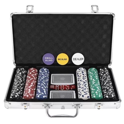 Poker - set van 300 fiches in HQ-koffer