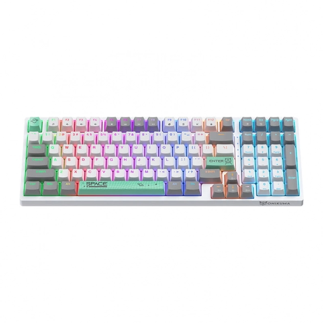 Mechanisch toetsenbord ONIKUMA G38, 98 toetsen, USB-kabel, wit