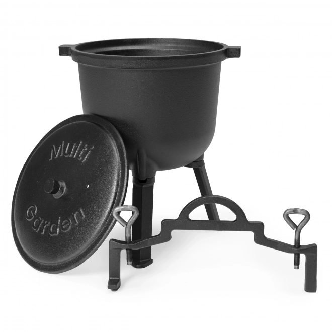 Cast Iron Cauldron 8L on Tripod MultiGarden