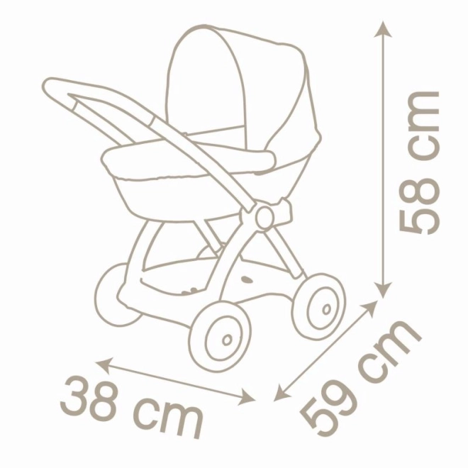 Diepe kinderwagen voor poppen Baby Nurse