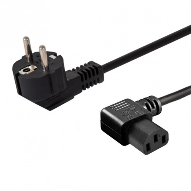 Voedingskabel Schuko (M) hoek - IEC C13 hoek 1,2m