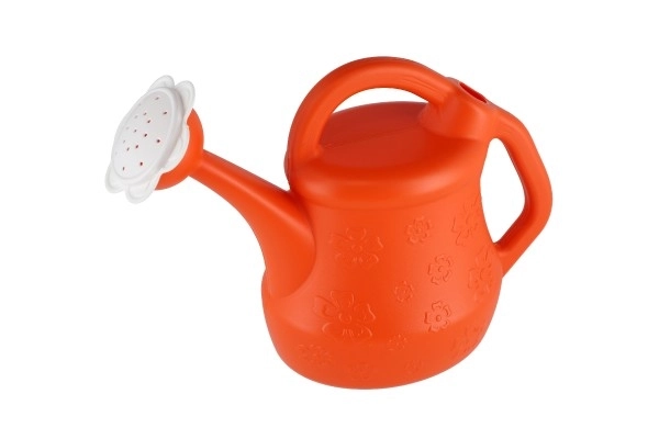 Plastic gieter met bloemenpatroon