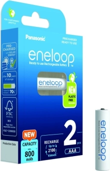Oplaadbare batterijen Eneloop AAA 800 mAh 2 stuks