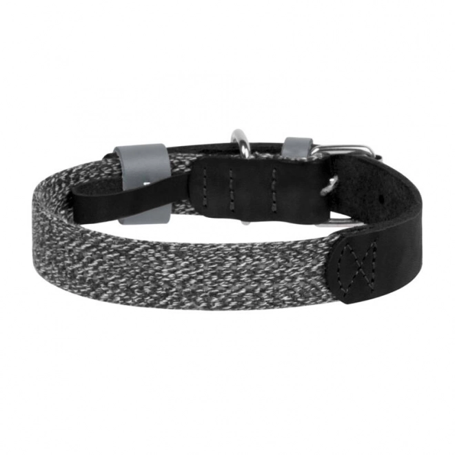 Dog collar with QR code by Waudog in black