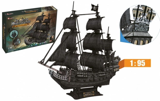 3D-puzzel Zeilschip Queen Anne's Revenge van CubicFun