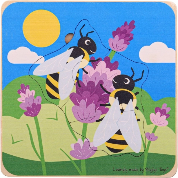 Bigjigs Toys inlegpuzzel levenscycli – Bijen