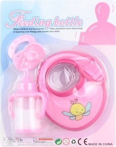 Set d’accessoires pour poupées – biberon, tétine et bavoir