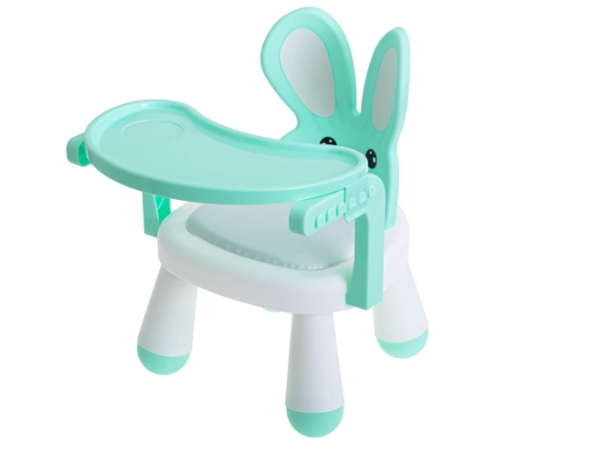 Krukje voor eten en spelen met tafel turquoise