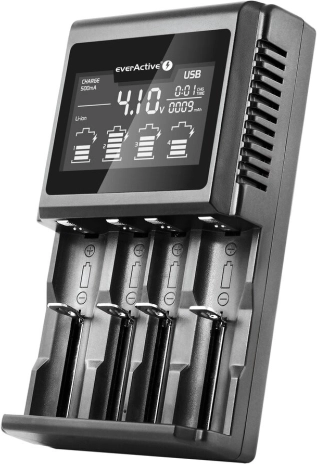 Universele lader EVERACTIVE UC-4000 voor Li-ion- en Ni-MH-accu’s
