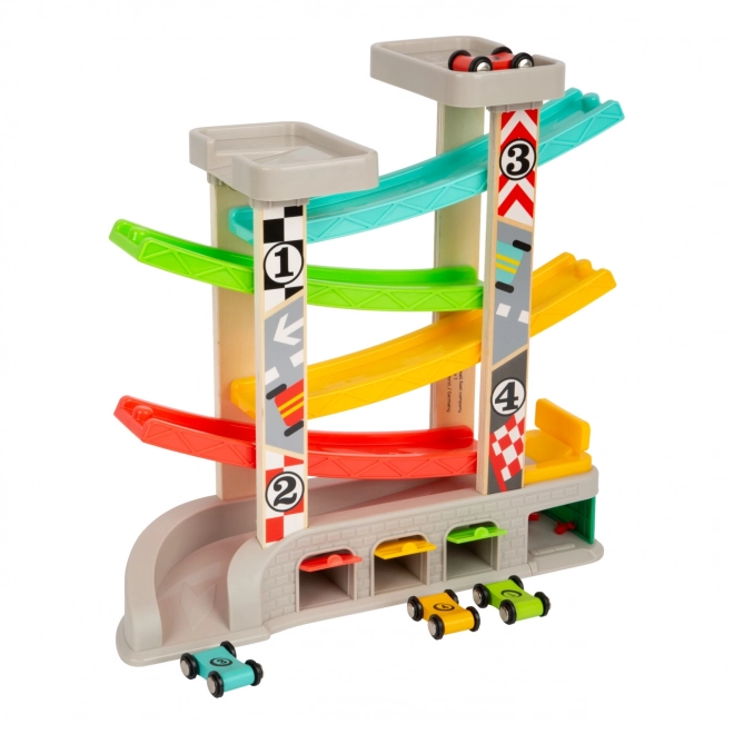 Racing Track with Parking and Garages