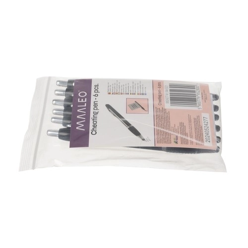 Set of 6 Pens with Pull-out Note Sheets