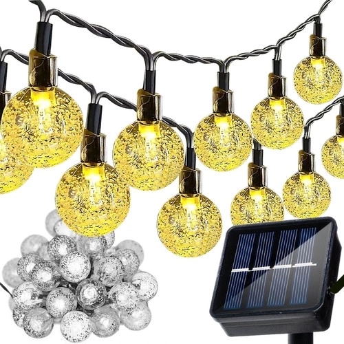 Solargirlande LED Kugeln 7m IP65