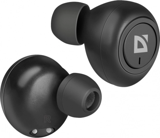 True‑Wireless‑Kopfhörer DEFENDER mit Mikrofon und Ladeetui – Schwarz