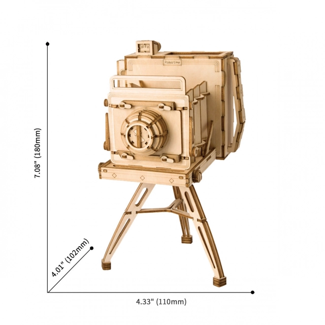 Houten 3D-puzzel Historische Camera