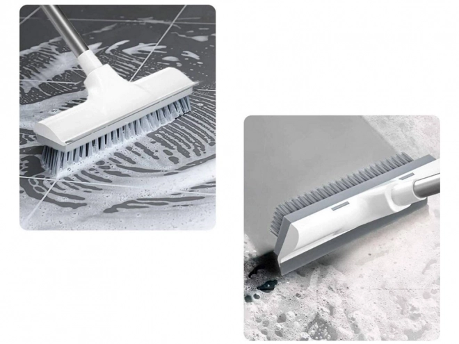 Floor Scrubbing Brush with Water Squeegee